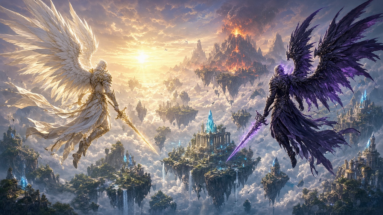AION 2 Release – geflügelte Krieger im Luftkampf über schwebenden Inseln