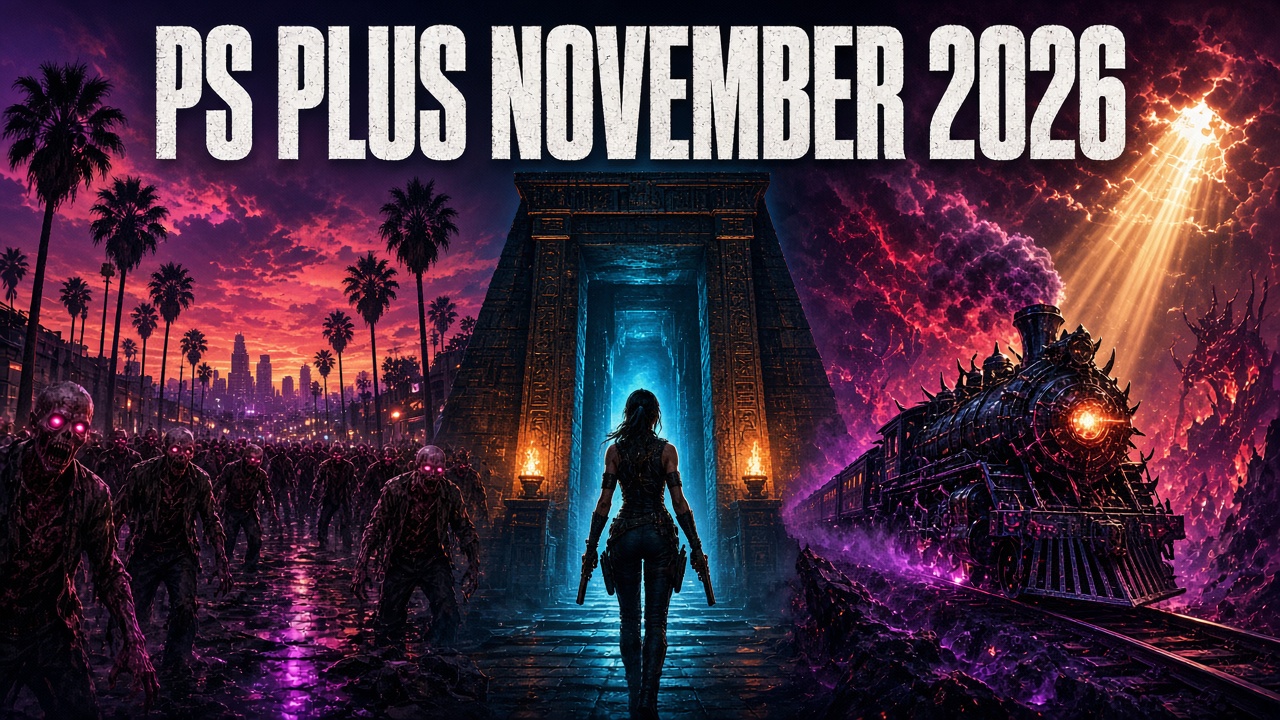 PS Plus November 2026: Zombies, eine Abenteurerin im Tempel und ein Höllenzug im PlayStation-Look